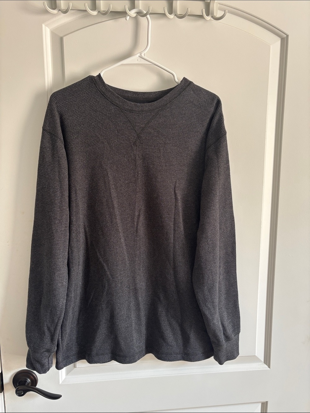 RedHead Brand Co. Waffle Knit Thermal Shirt Men's Medium Charcoal Gray Long Slee